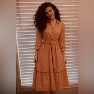 Dainty Jewells Peach Midi Dress